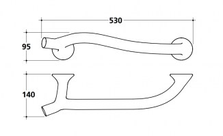 TOALLERO BARRA 53cm MEG11 GALASSIA